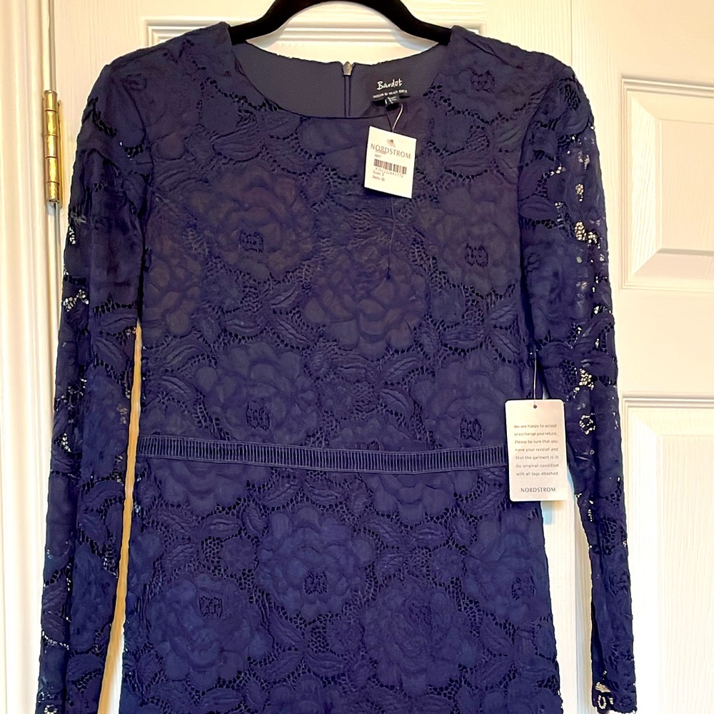 Bardot navy dress
